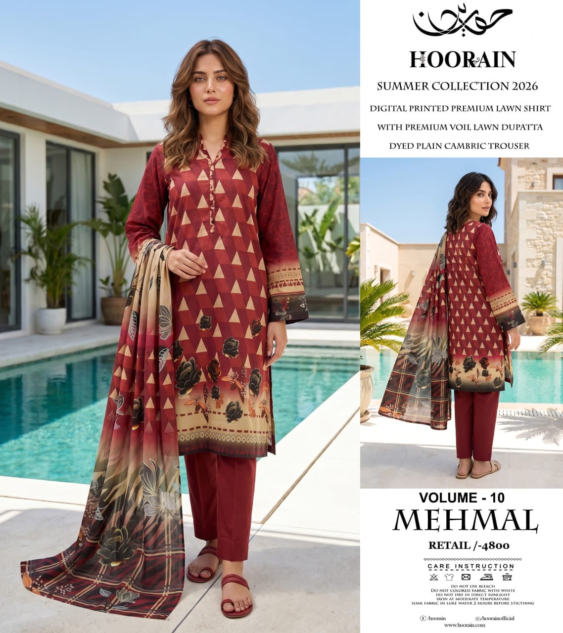 Hooran Brand 3 Pc Lawn (13 Suits )