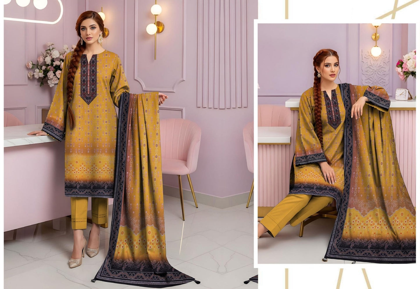 Bin Noor Fab 3 Pc Khadder ( 10 Suits)