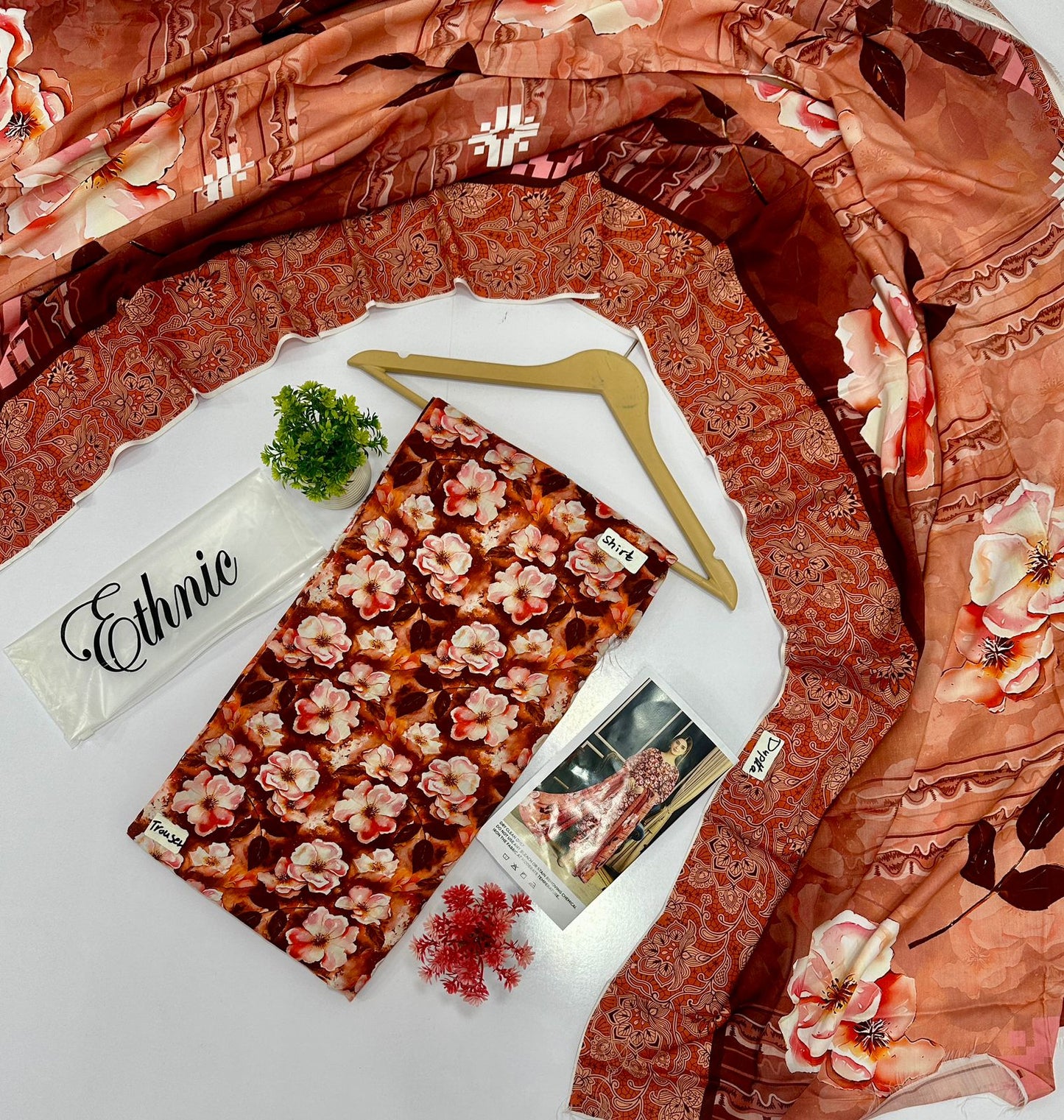 Ethnic 3 Pc Digital Printed Viscous (5 Suits ) B