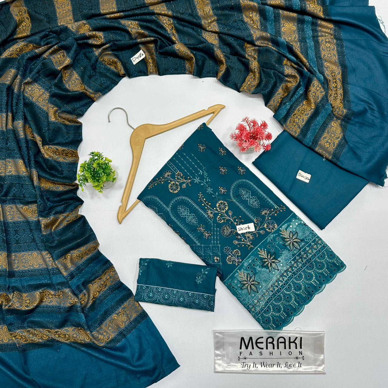 Meraki Fashion Vol 422 Pashmin Wool (3 Suits)B