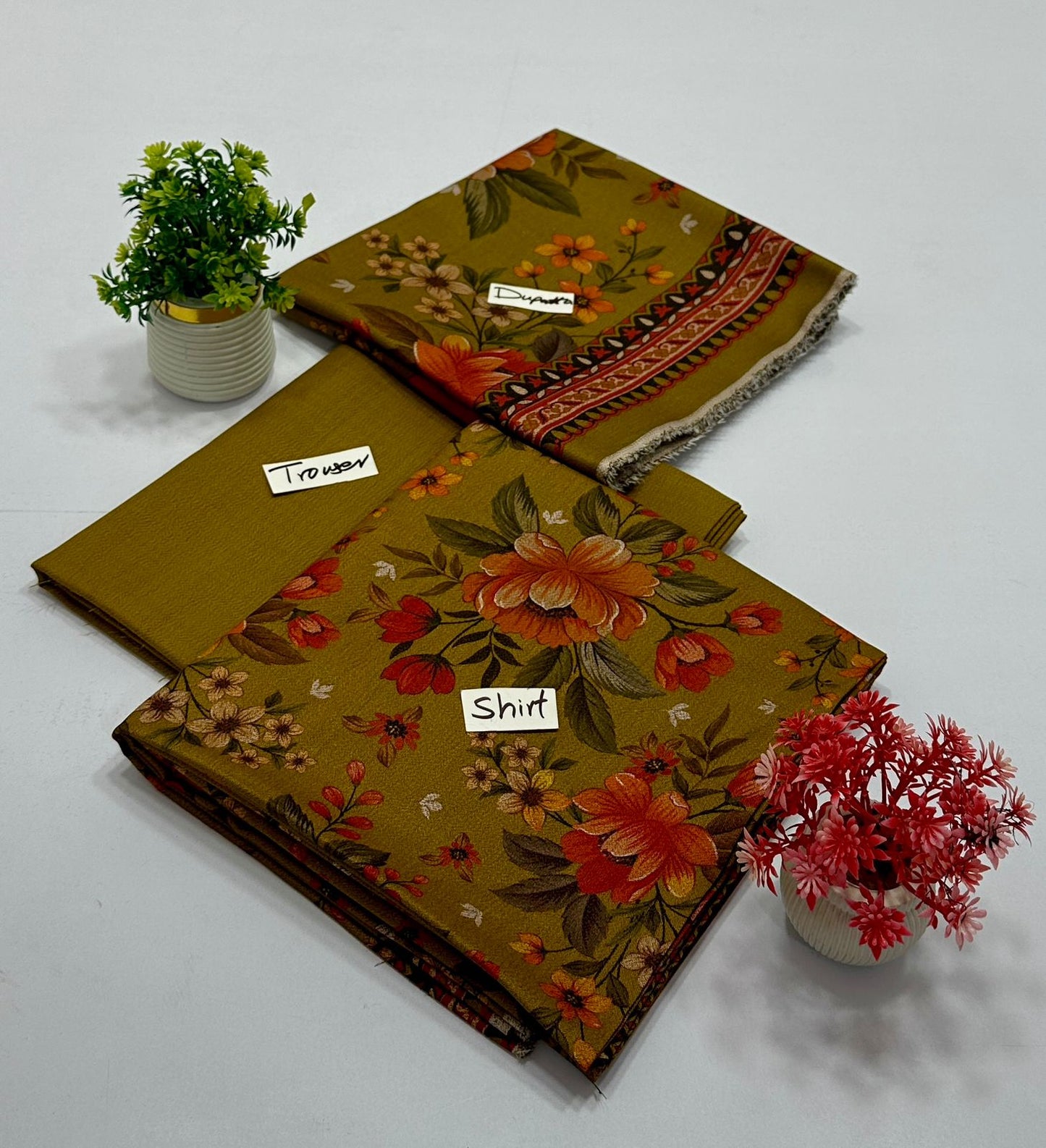 Peach Wool Charcal 3 Pc (8 Suits)