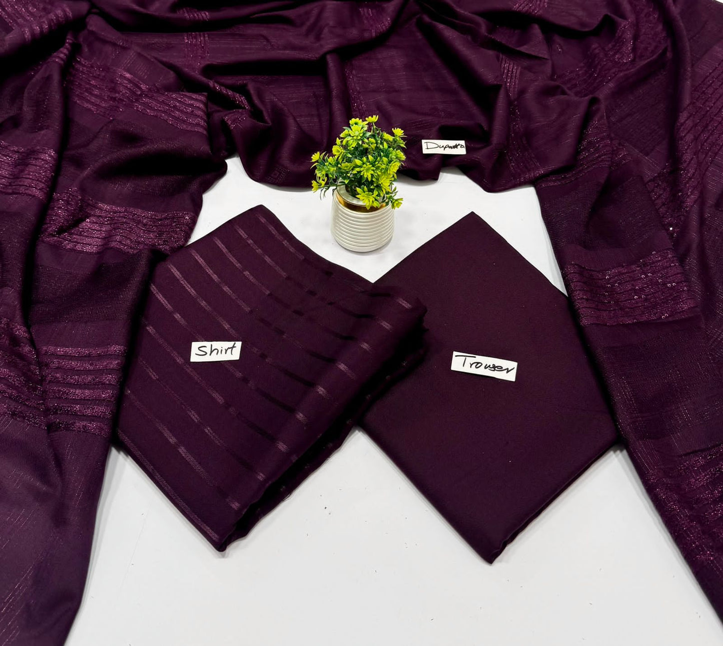 Meraki Fashion Vol 446 Ribben Peach Wool ( 4 Suits)B