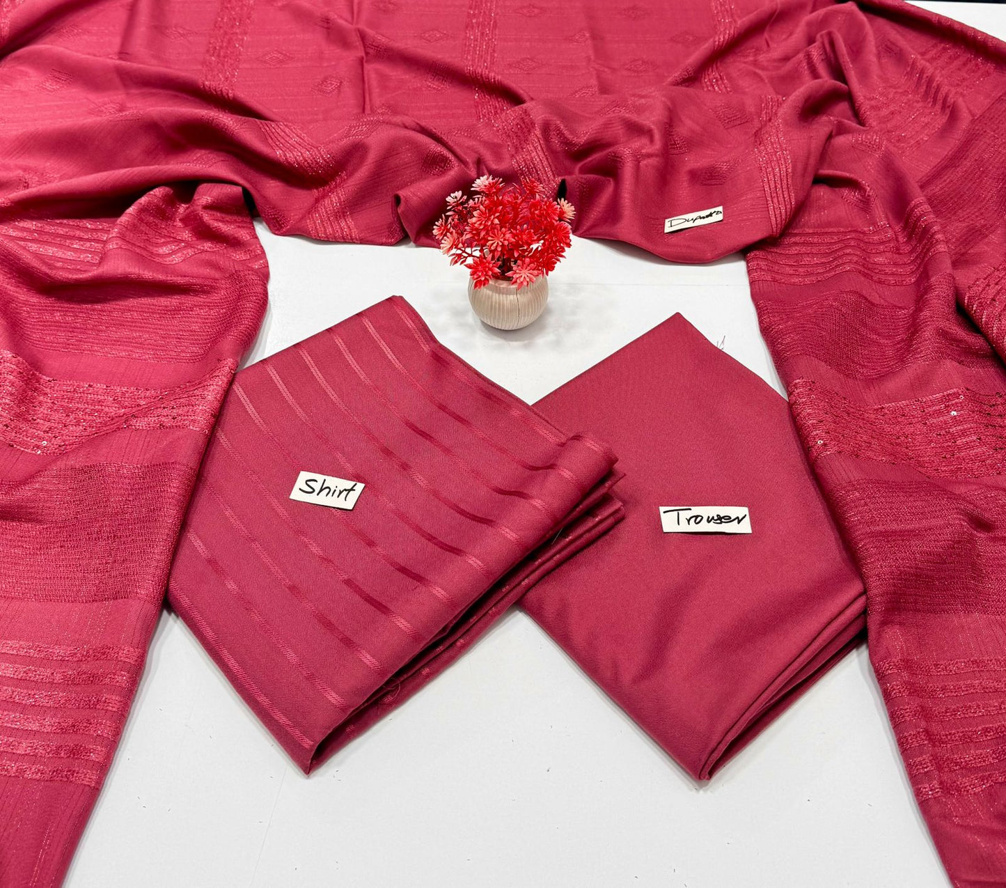 Meraki Fashion Vol 446 Ribben Peach Wool ( 4 Suits)A