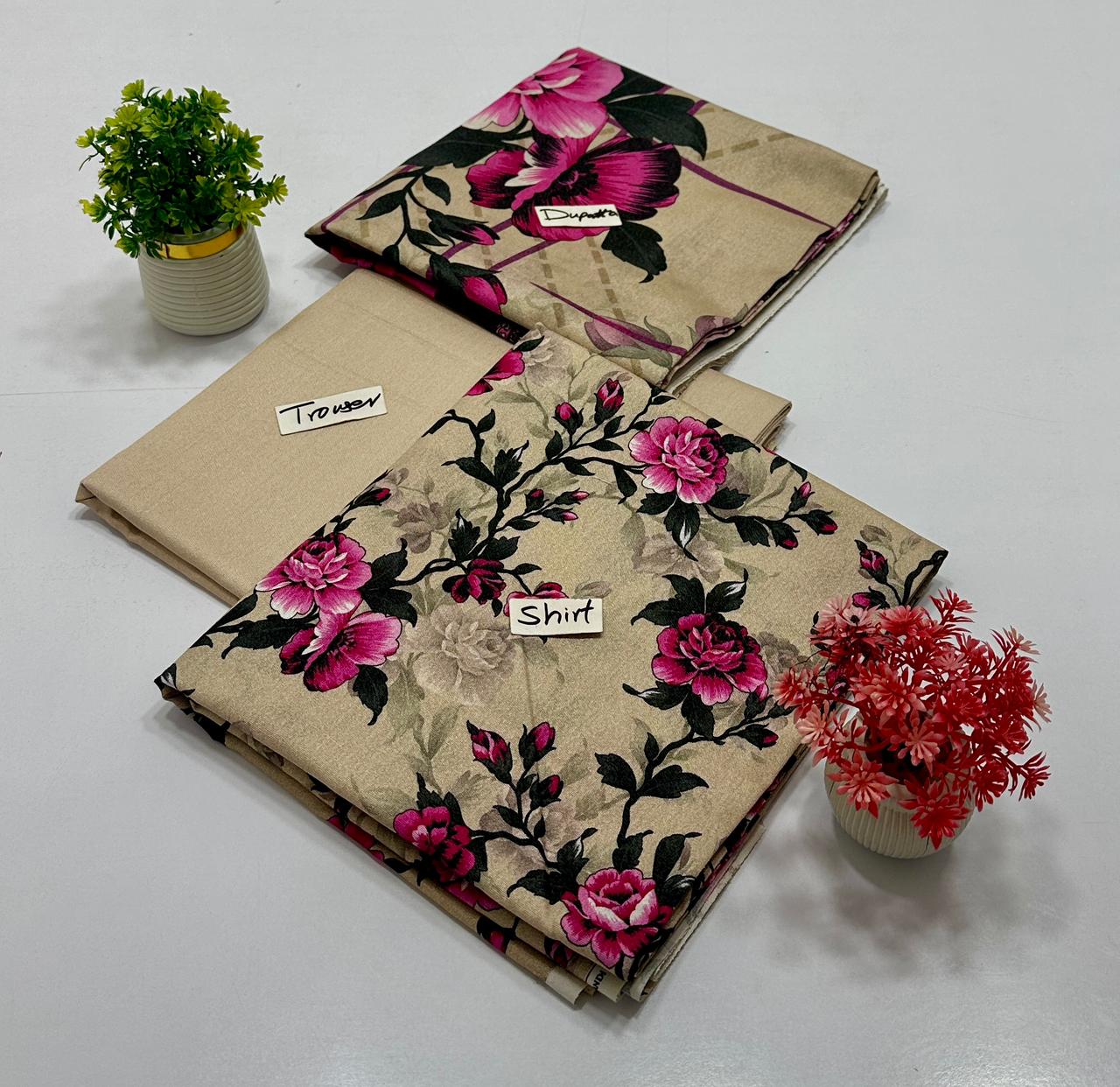 Kashish 3 Pc Digital Print Karandi (10 Suits)