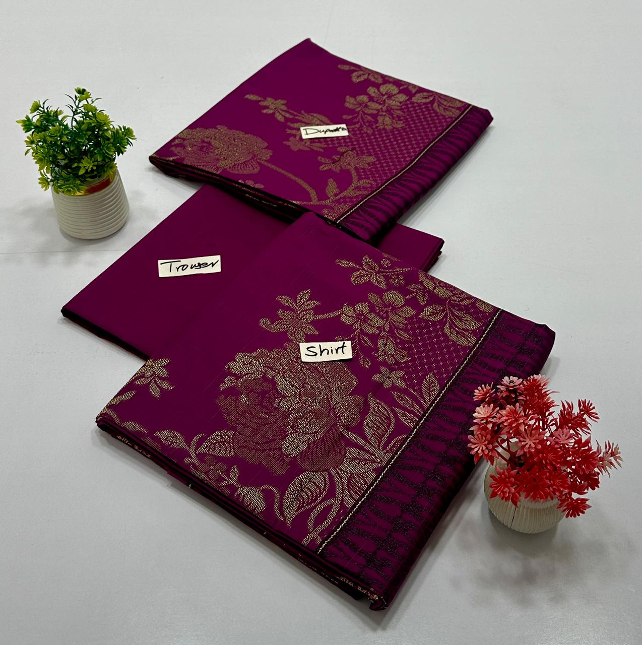 Original Brand Meko Textile 3Pc Bana Dora Lawn (3 Suits)B