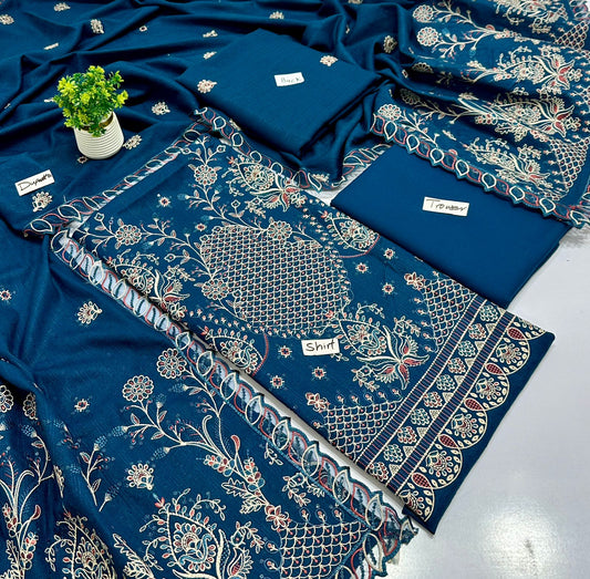 Meraki Fashion Vol 453 Luxury Heavy Embroidery Peace Wool Chamki ( 8 Suits)