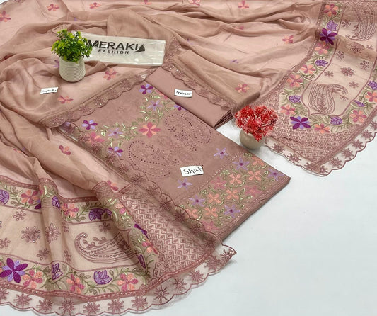 Meraki Fashion Vol 489 Embroidery Lawn (8 Suits)