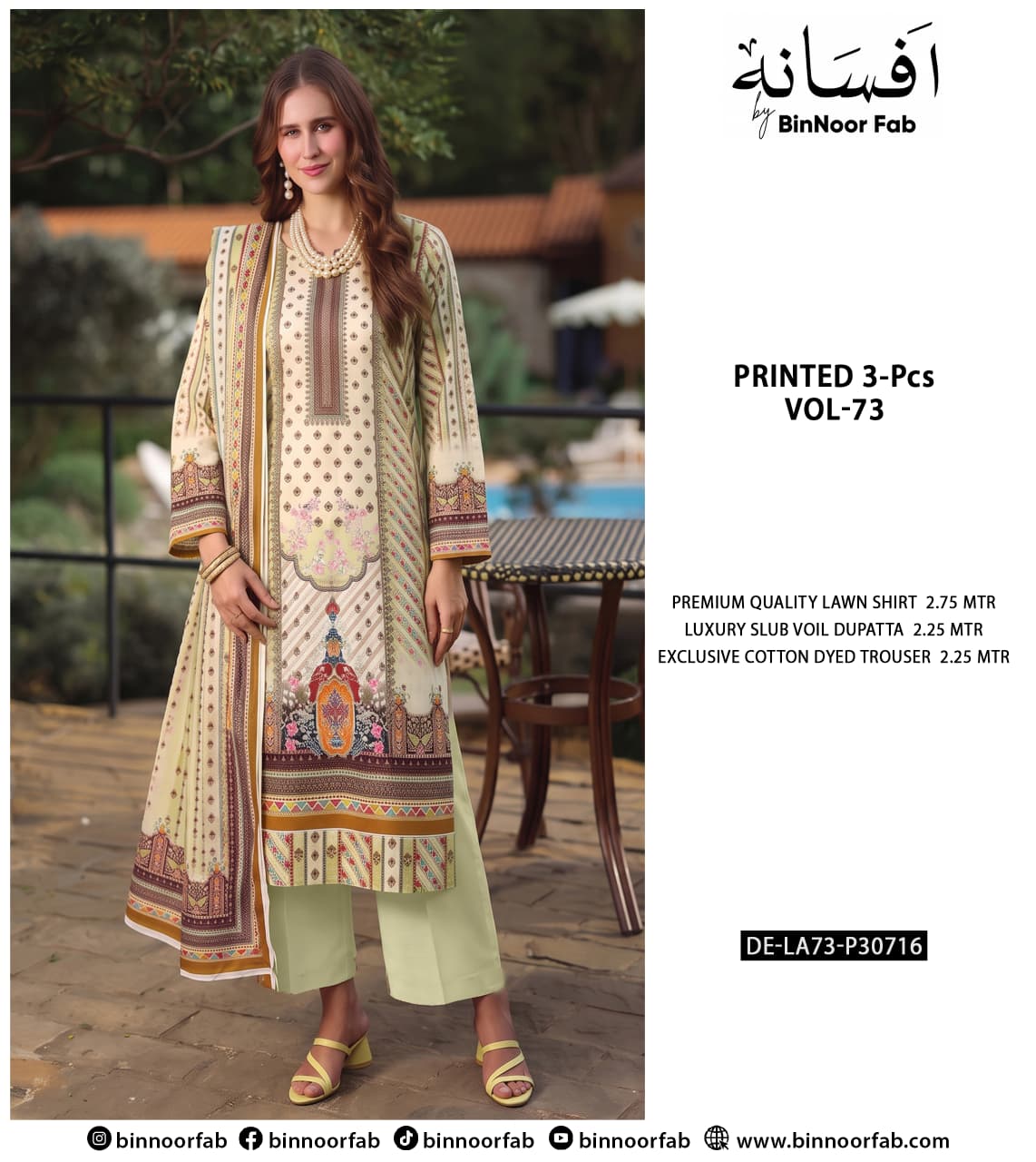 Afsana By Bin Noor 3 PC Lawn (10 Suits