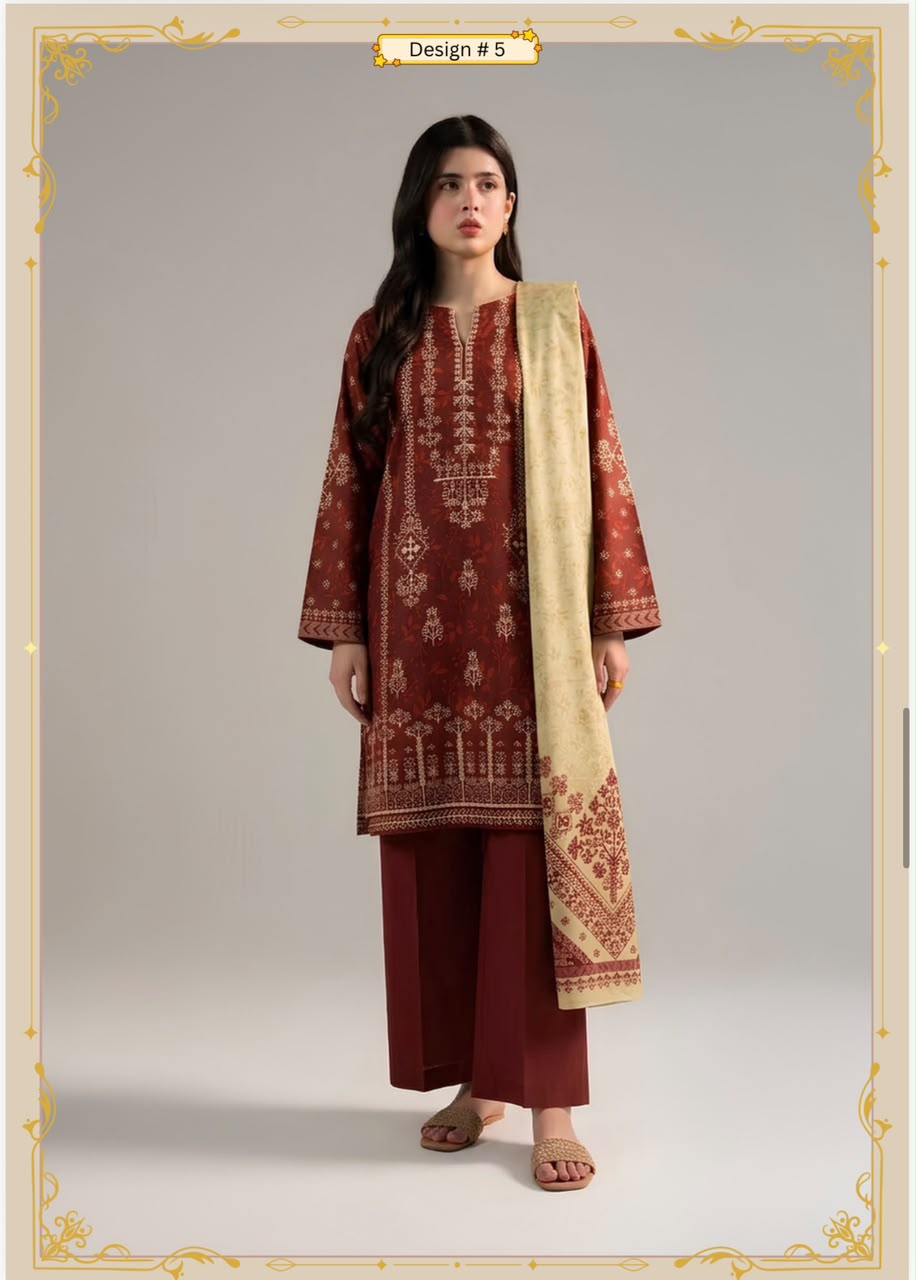 Baya 3pc Print Lawn ( 8 Suits)