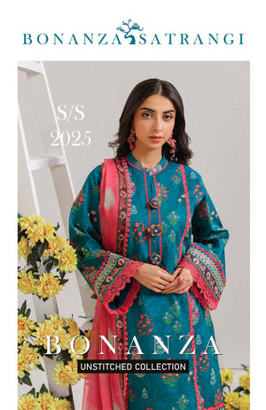BONANZA SATRANGI DIGITAL PRINTRD LAWN (Set -Pack Of 10 Suits )