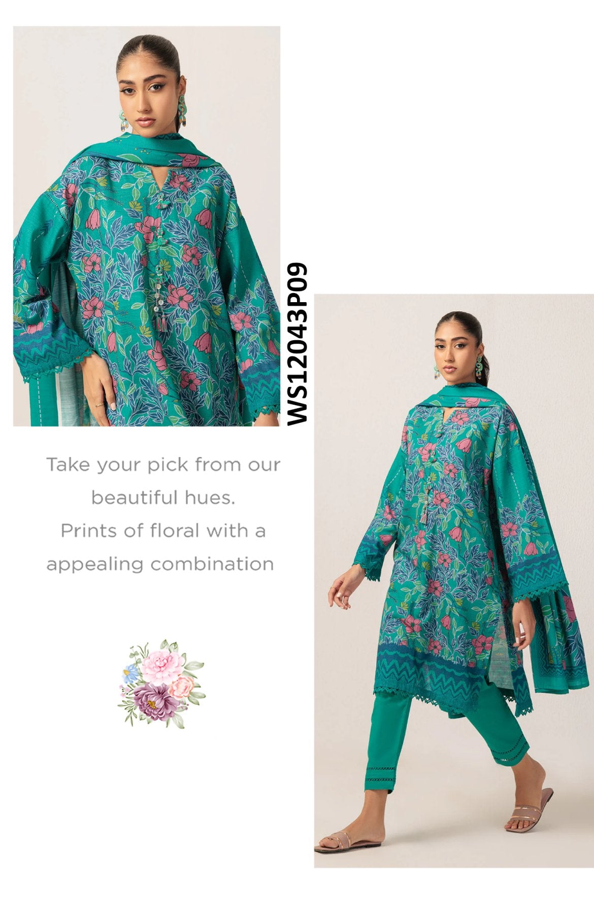 BONANZA SATRANGI DIGITAL PRINTRD LAWN (Set -Pack Of 10 Suits )