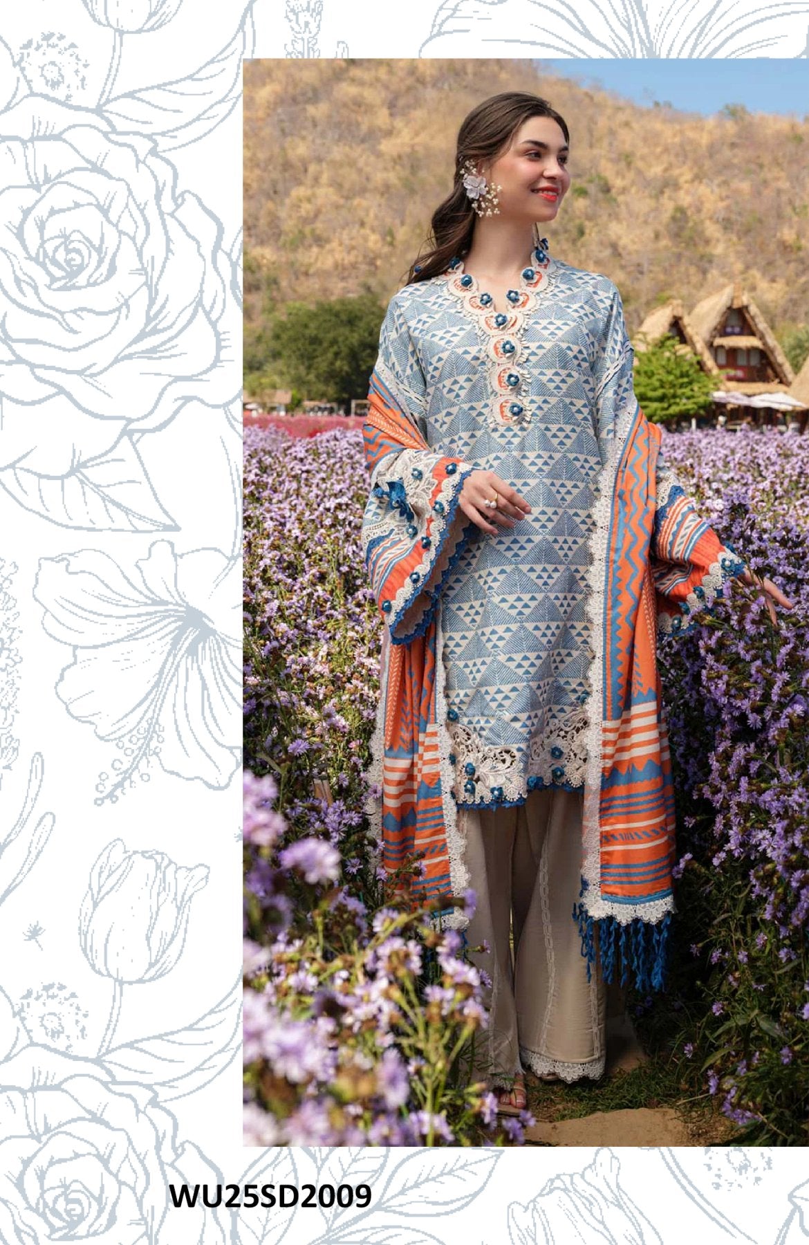 BONANZA SATRANGI DIGITAL PRINTRD LAWN (Set -Pack Of 10 Suits )