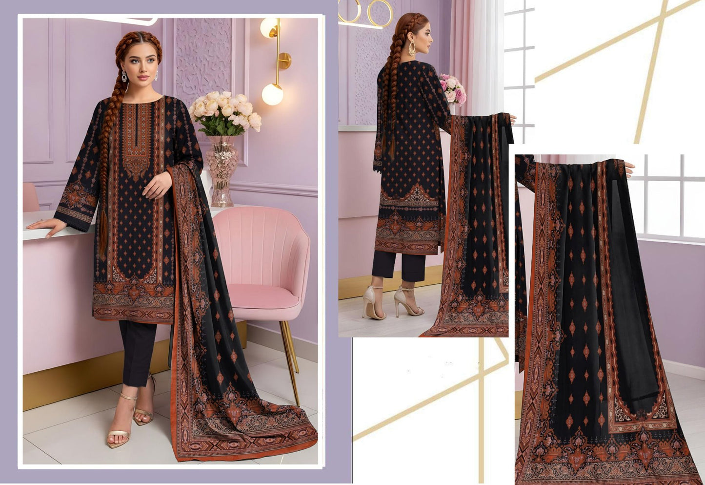 Bin Noor Fab 3 Pc Khadder ( 10 Suits)