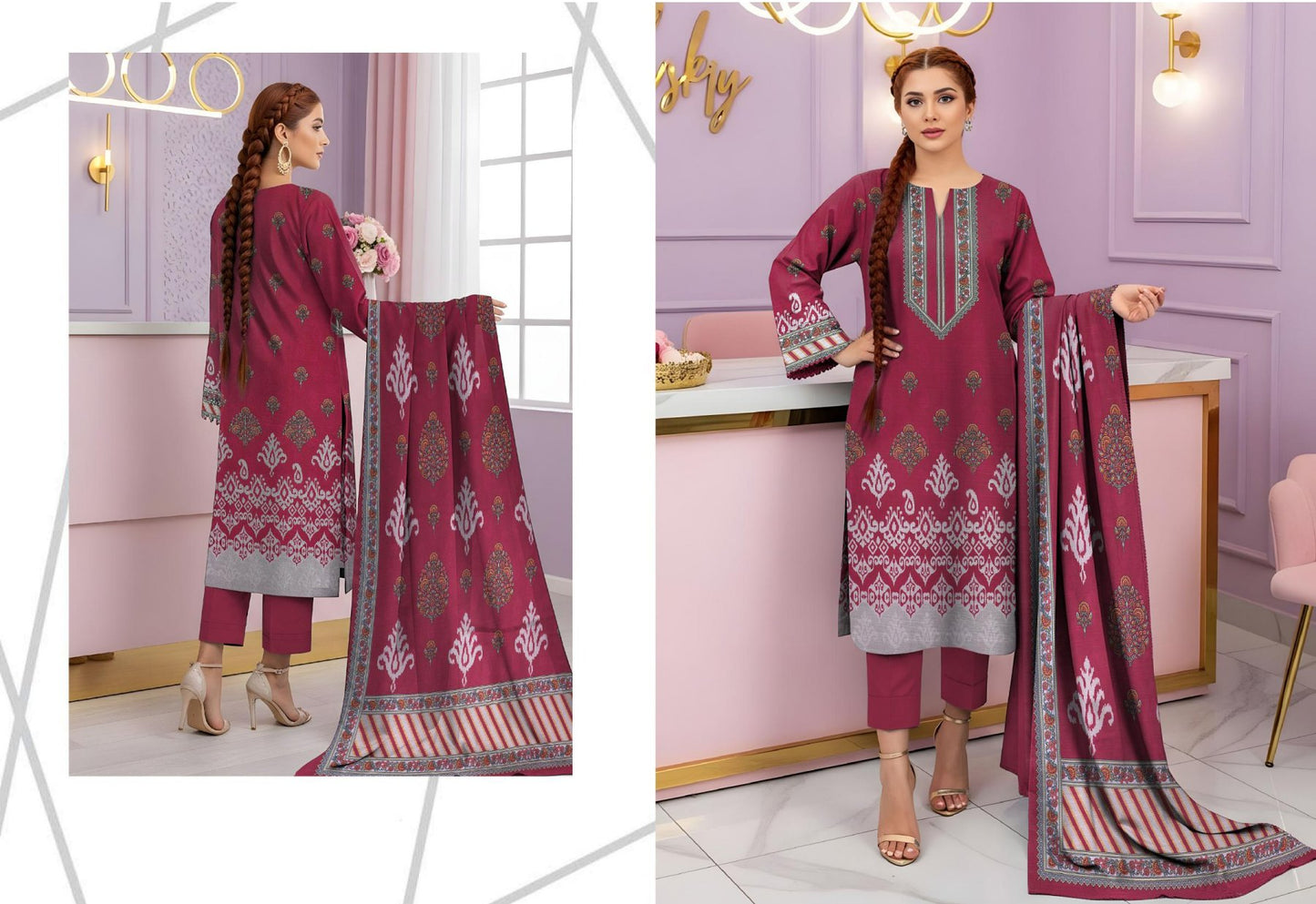 Bin Noor Fab 3 Pc Khadder ( 10 Suits)