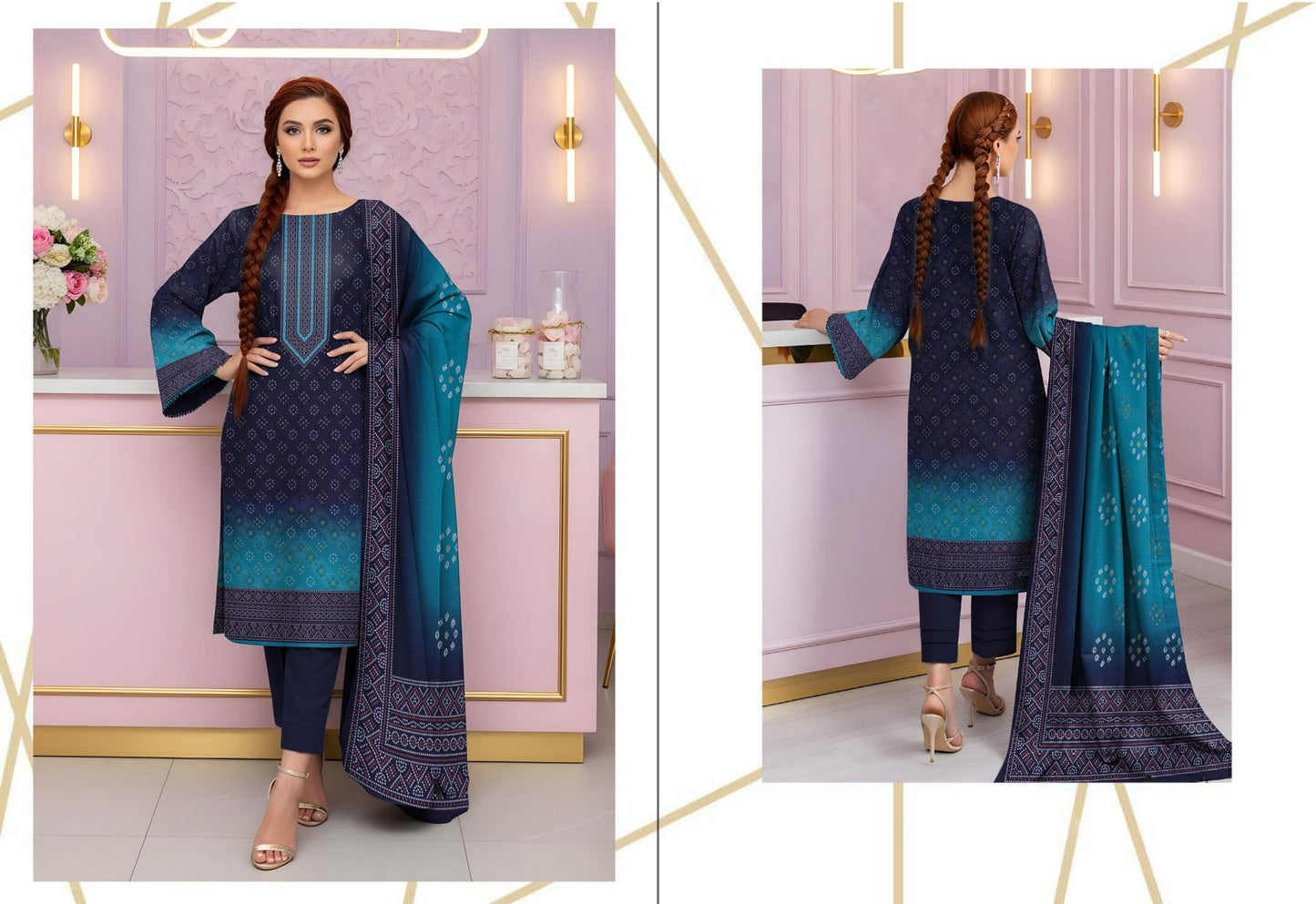 Bin Noor Fab 3 Pc Khadder ( 5 Suits)A