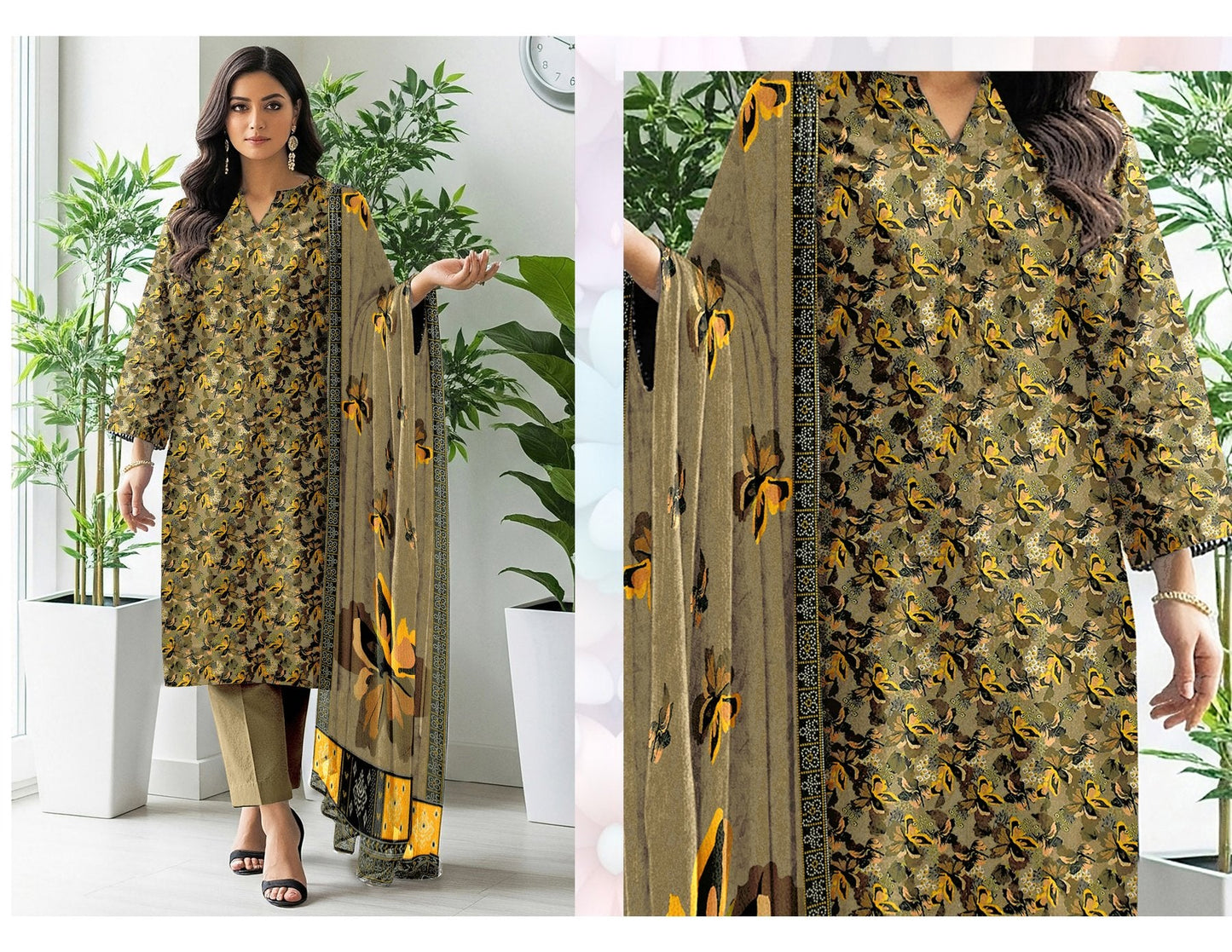 Shuja Brand 3Pc Digital Printed Karandi  5 Suits B