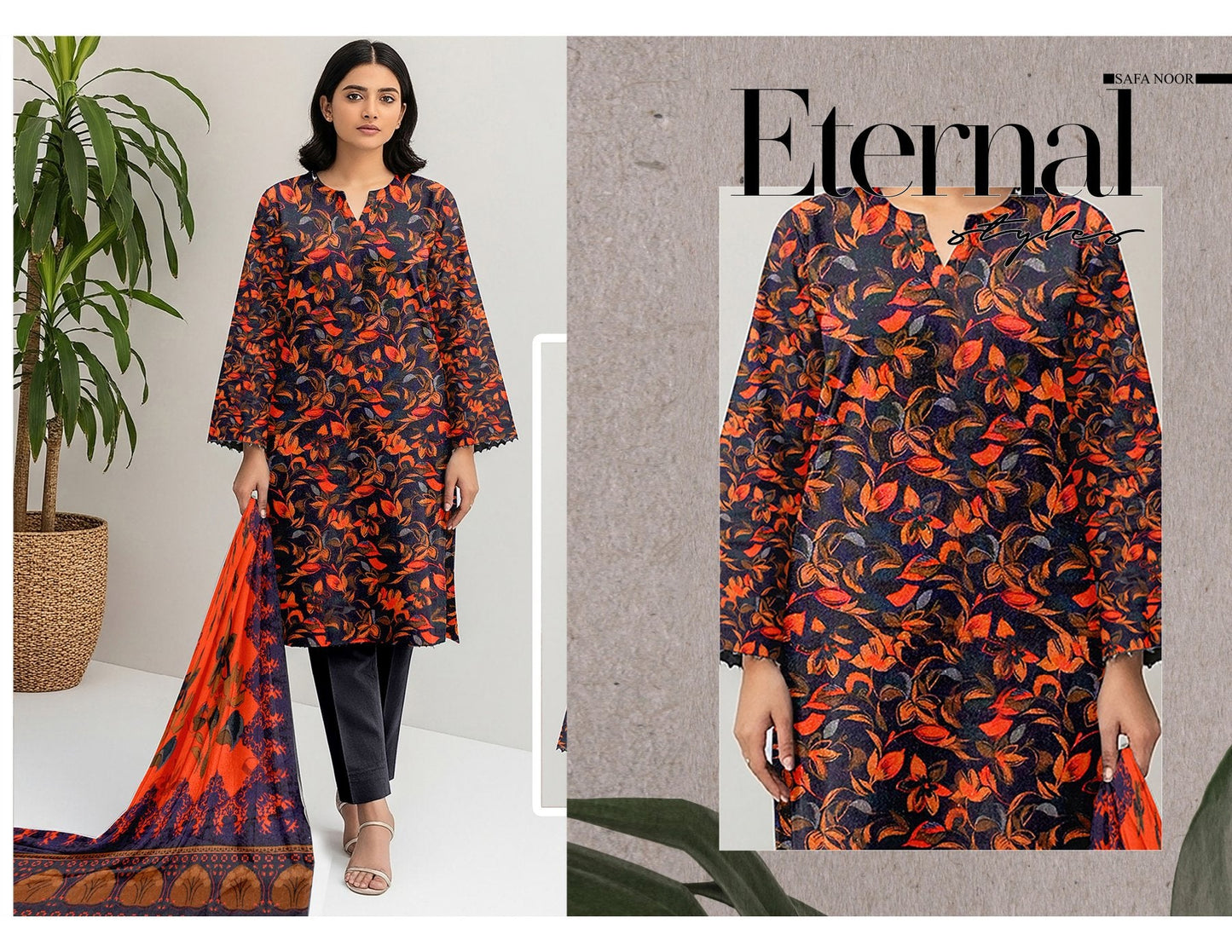 Shuja Brand 3Pc Digital Printed Karandi  10 Suits