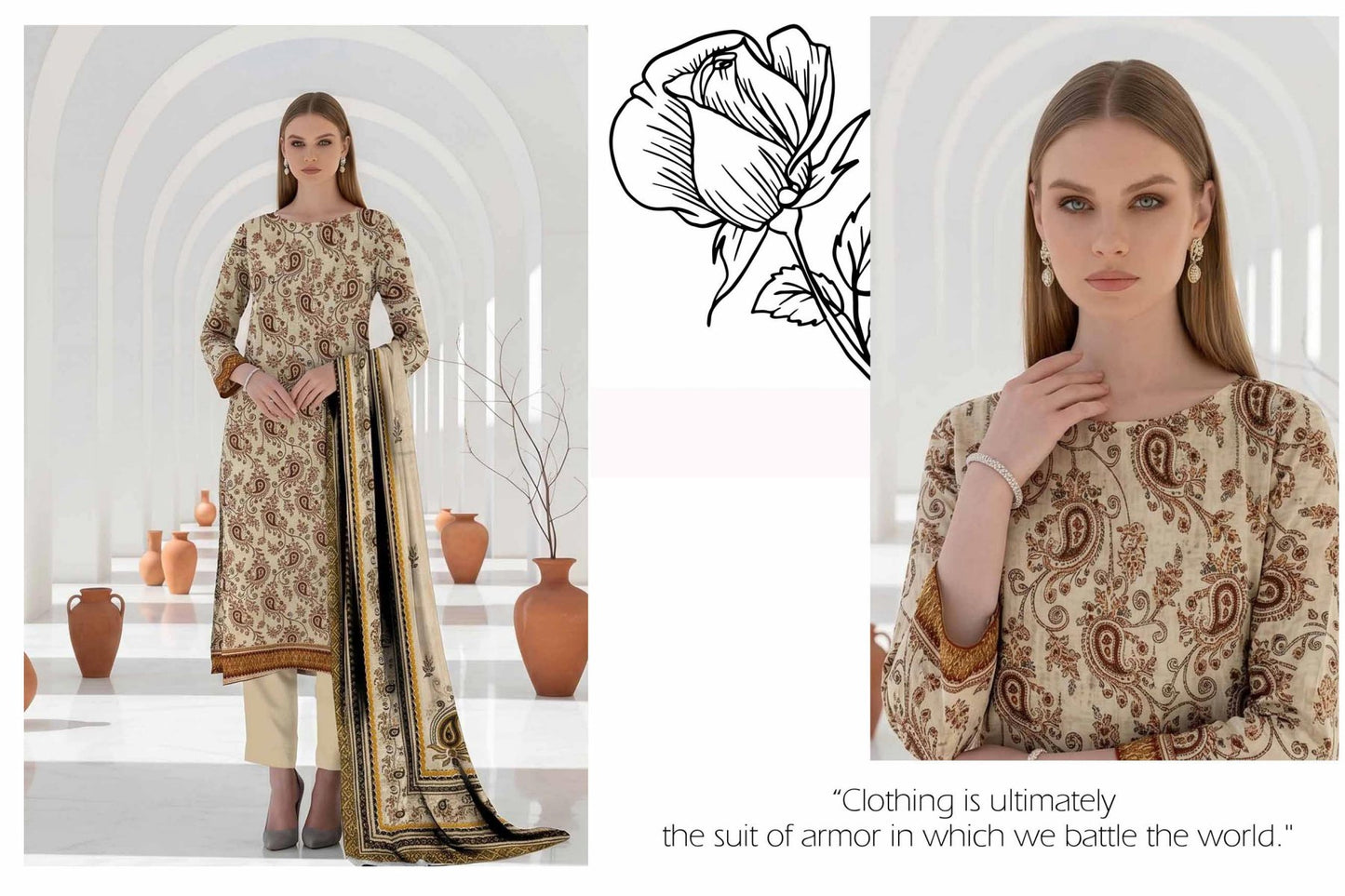 Gulabo By Bin Noor Fab 3 Pc Lawn (5 Suits) B