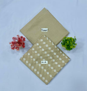 WHITE CHIKAN SHIFFLI  2-PC  8 SUITS  A