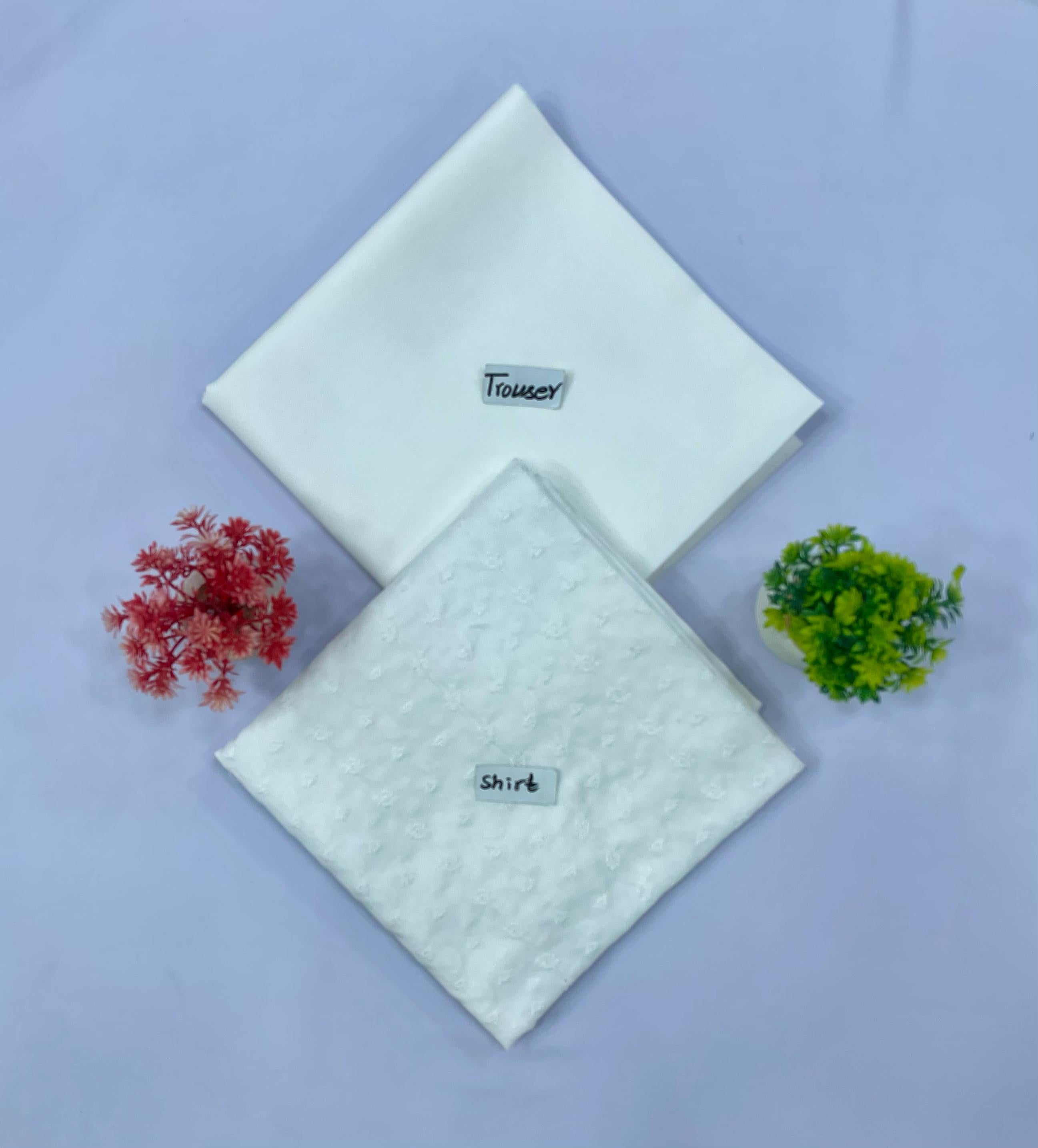 WHITE CHIKAN SHIFFLI  2-PC  4 SUITS  MIX Market Boy