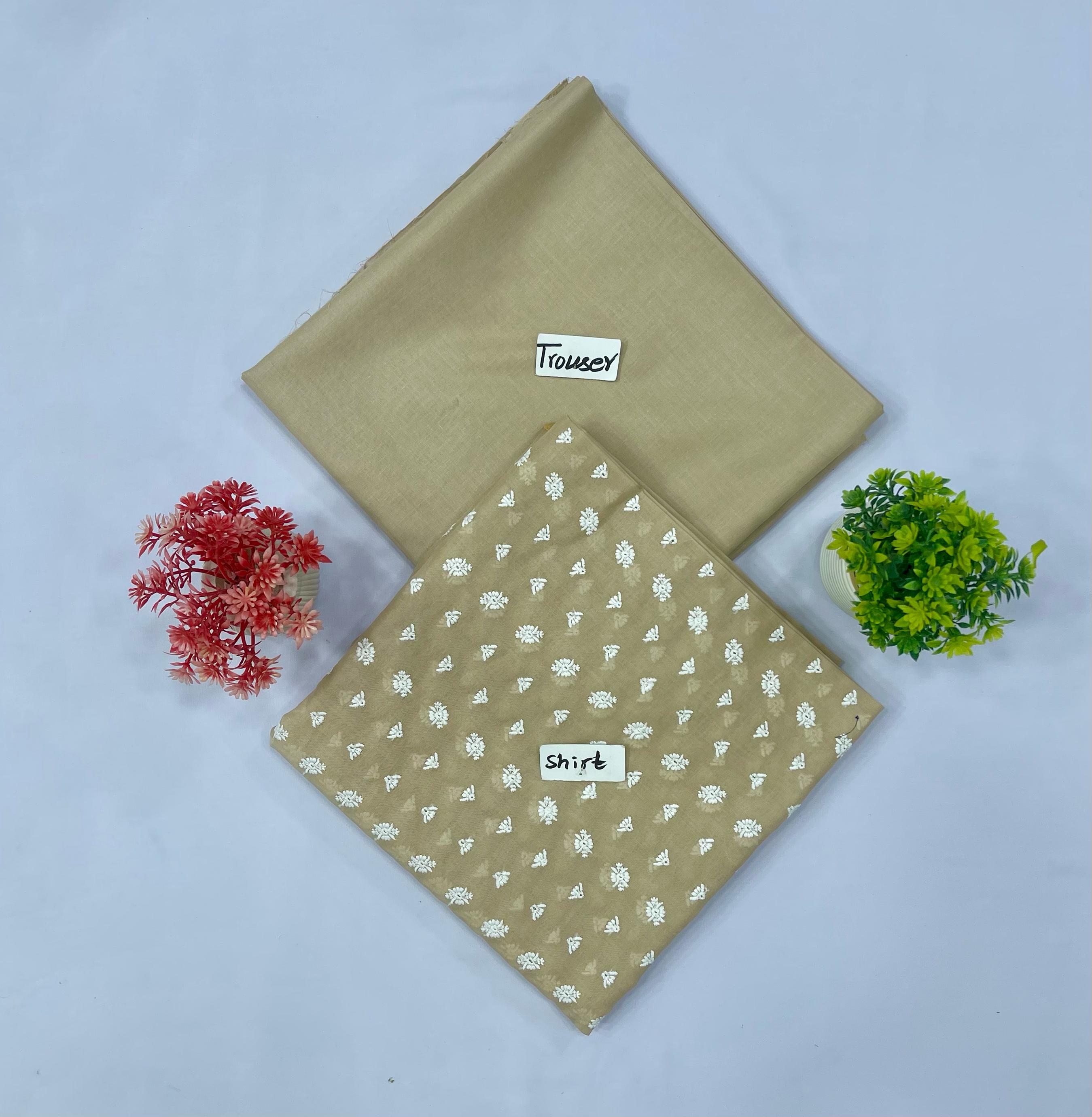 WHITE CHIKAN SHIFFLI  2-PC  4 SUITS  MIX Market Boy