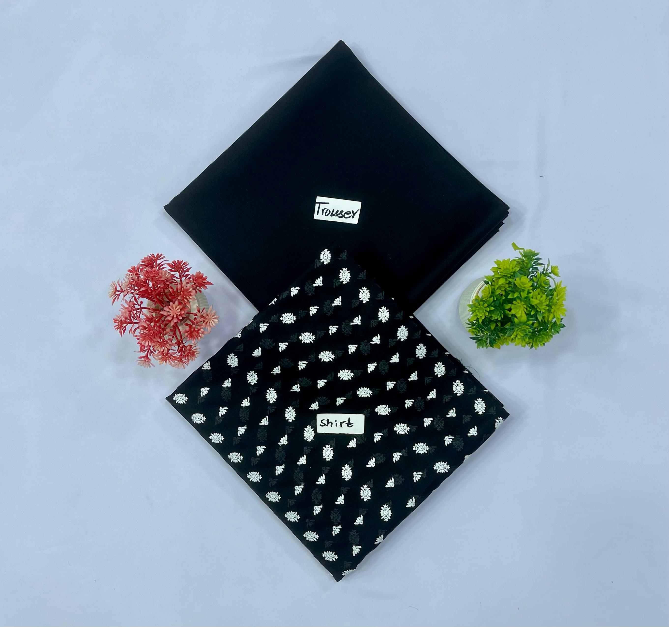 WHITE CHIKAN SHIFFLI  2-PC  4 SUITS  MIX Market Boy
