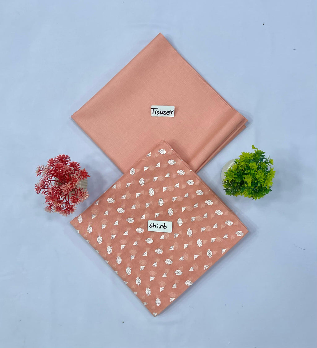 WHITE CHIKAN SHIFFLI  2-PC  4 SUITS  MIX