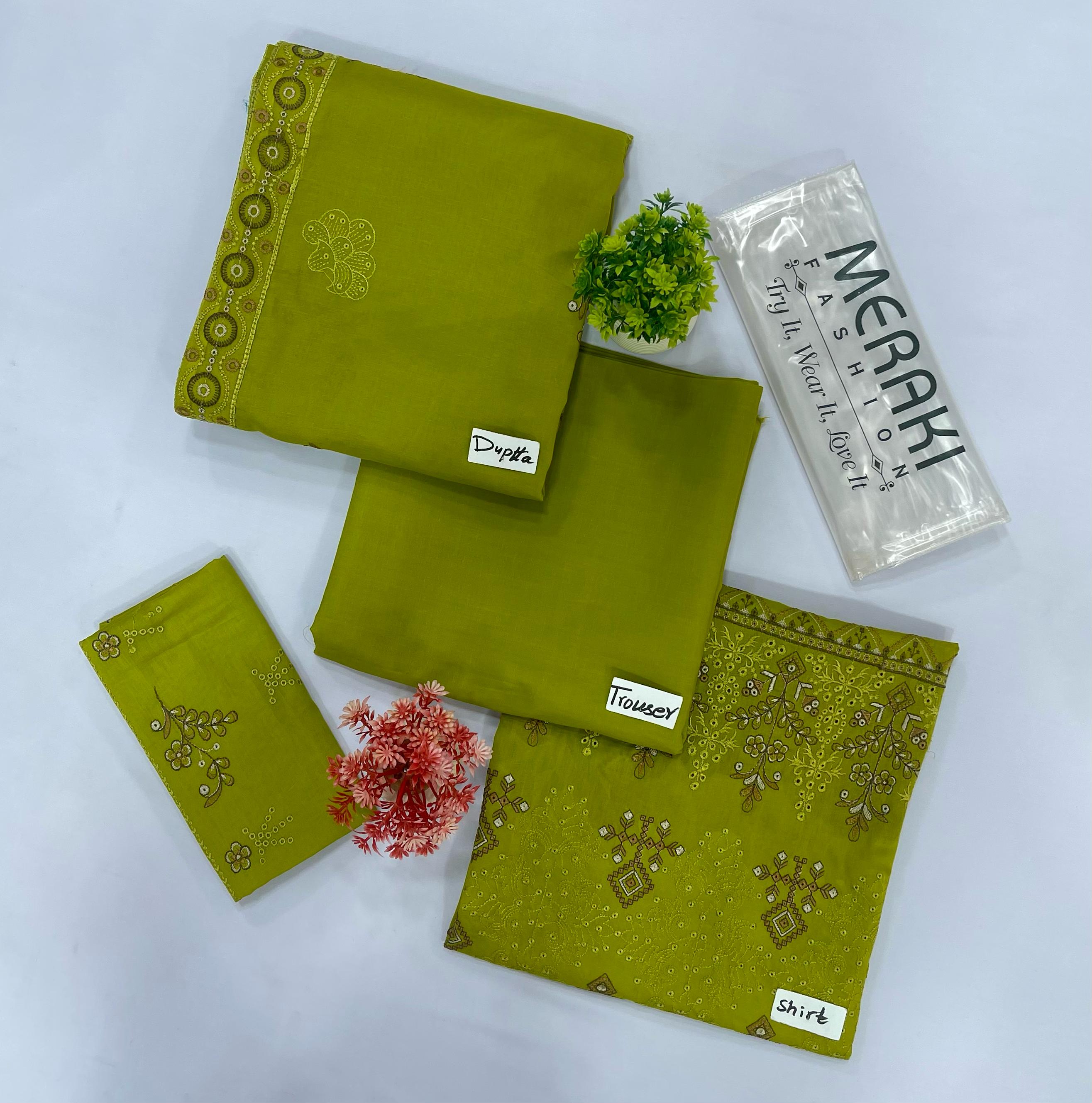 MERAKI FASHION VOL-387 LUXURY EMBROIDERY 4 SUITS A