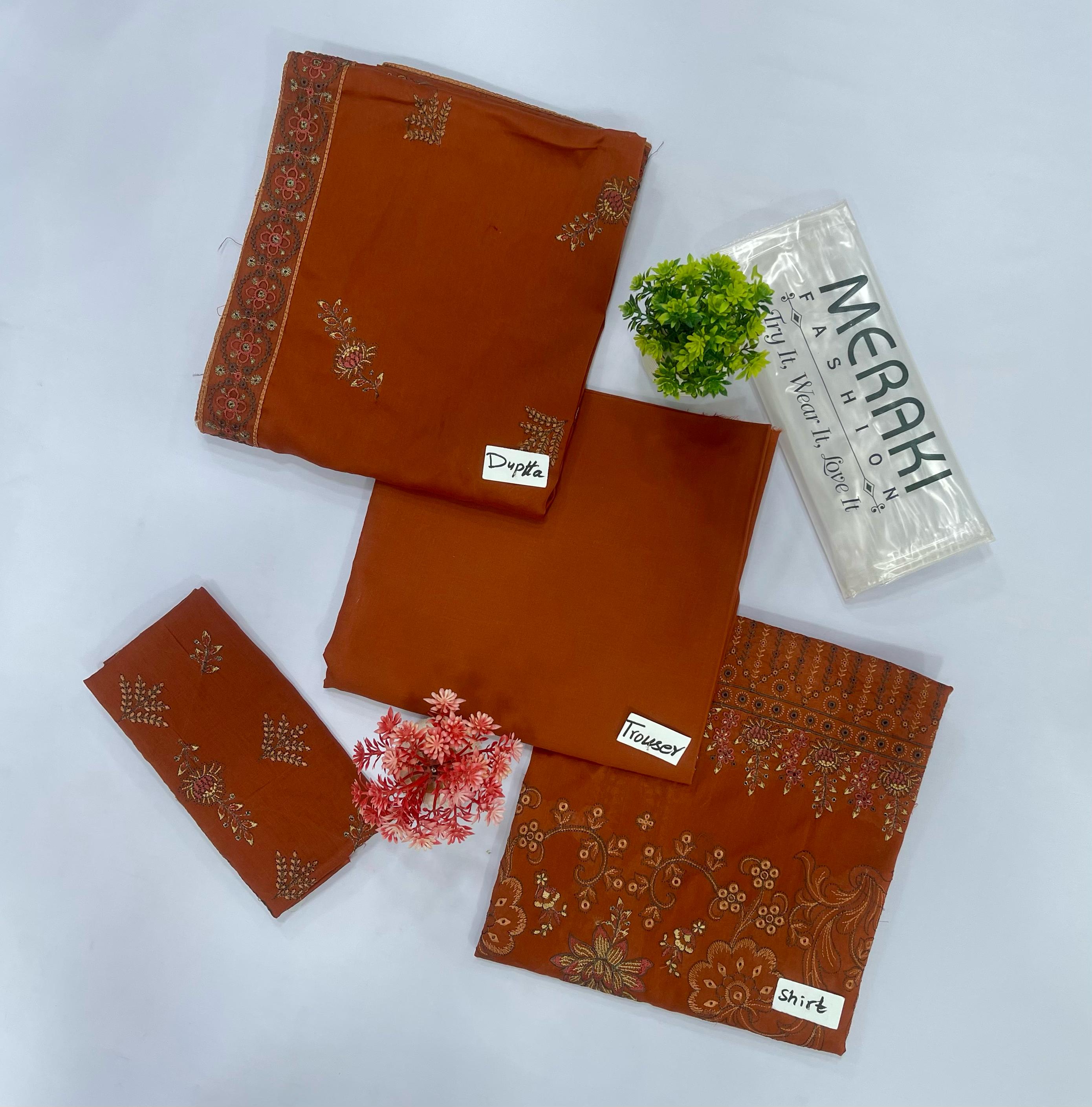 MERAKI FASHION VOL-387 LUXURY EMBROIDERY 4 SUITS A
