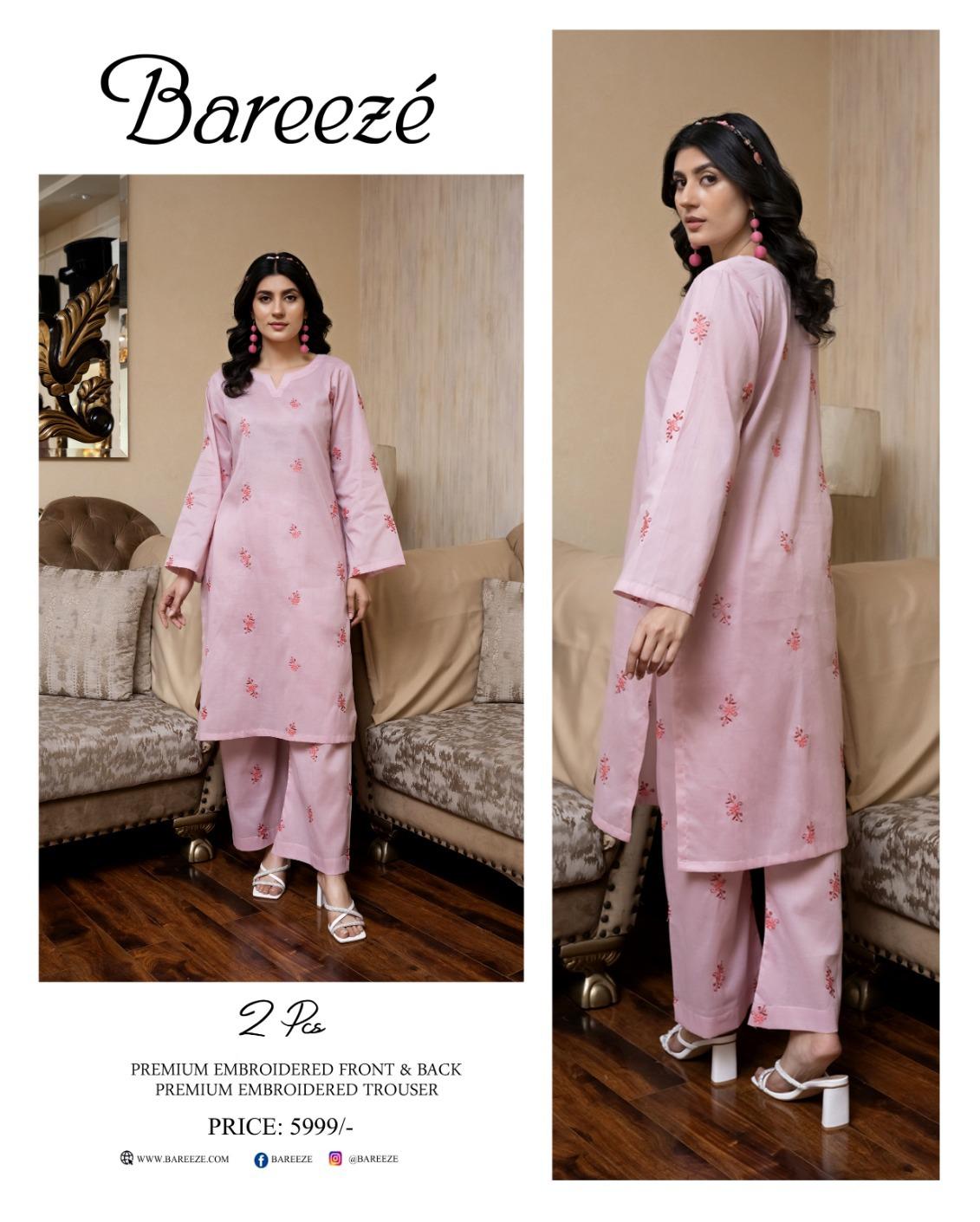 BAREEZE LAWN EMBROIDERY ALL OVER 2 PC 6 SUITS B