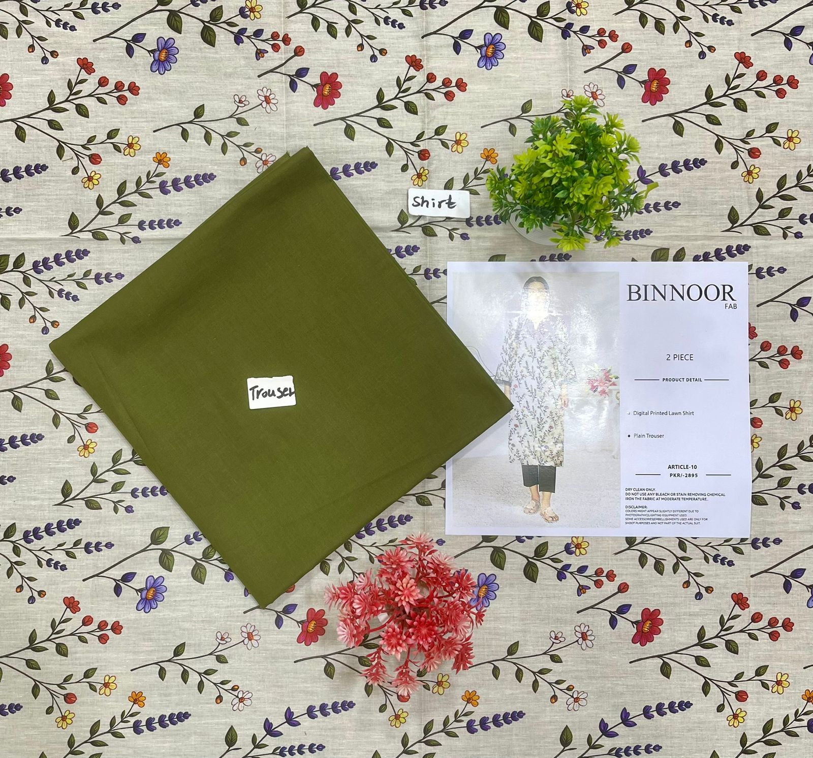 ORIGINAL BRAND BIN NOOR FAB 2PC DIGITAL PRINT LAWN 12 SUITS B