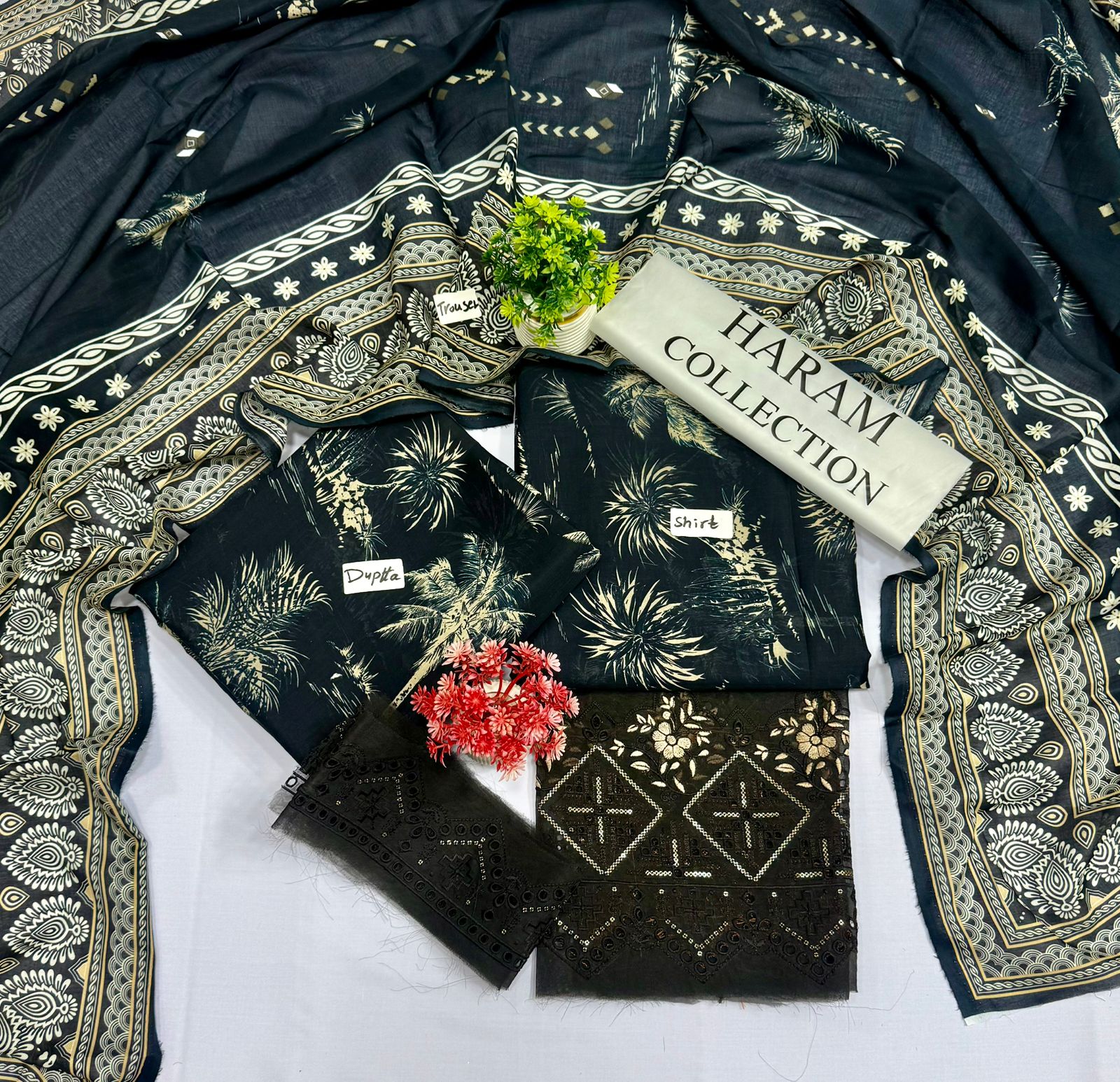 ORIGINAL BRAND HARAM COLLECTION  3PC DIGITAL PRINT LAWN 5 SUITS A