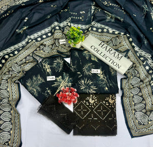 ORIGINAL BRAND HARAM COLLECTION  3PC DIGITAL PRINT LAWN 5 SUITS A