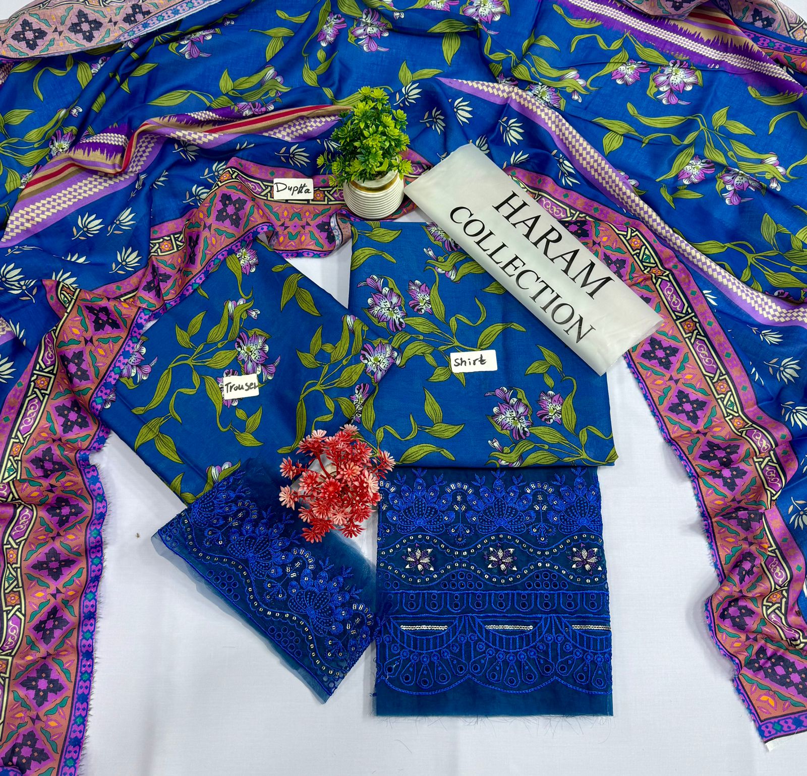 ORIGINAL BRAND HARAM COLLECTION  3PC DIGITAL PRINT LAWN 5 SUITS A
