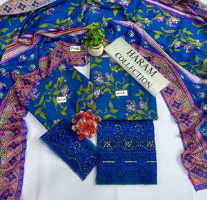 ORIGINAL BRAND HARAM COLLECTION  3PC DIGITAL PRINT LAWN 5 SUITS A