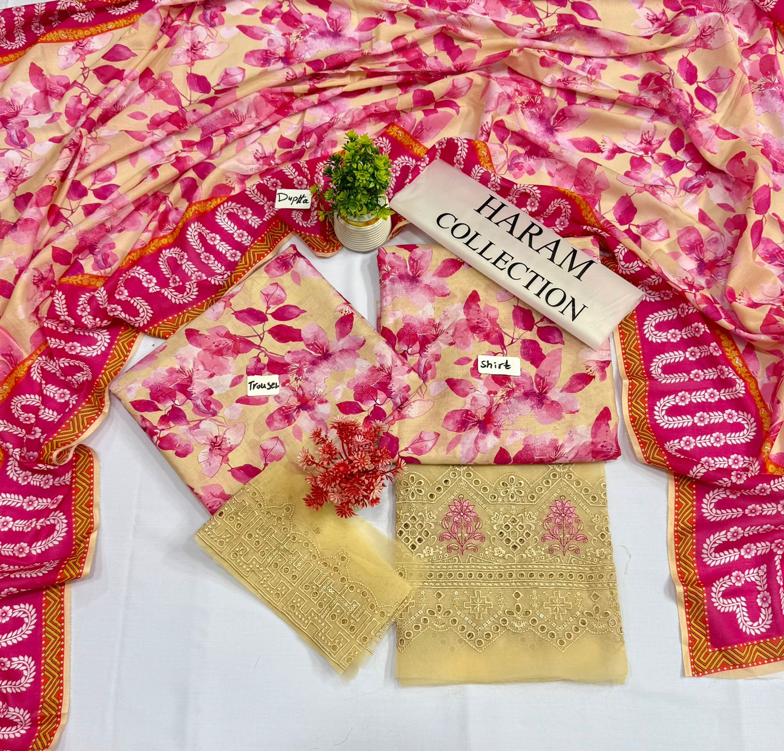 ORIGINAL BRAND HARAM COLLECTION  3PC DIGITAL PRINT LAWN 5 SUITS A