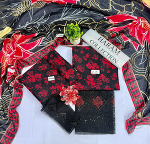 ORIGINAL BRAND HARAM COLLECTION  3PC DIGITAL PRINT LAWN 5 SUITS A
