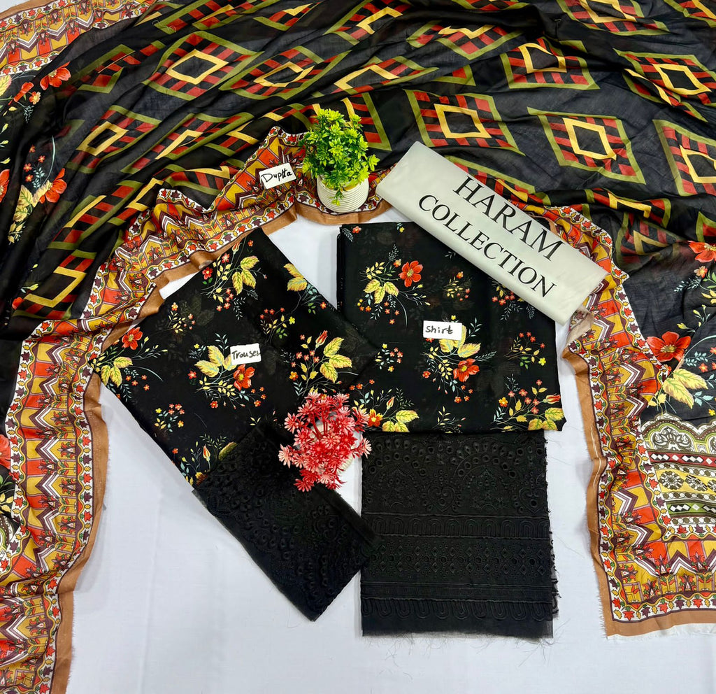 ORIGINAL BRAND HARAM COLLECTION  3PC DIGITAL PRINT LAWN 10 SUITS