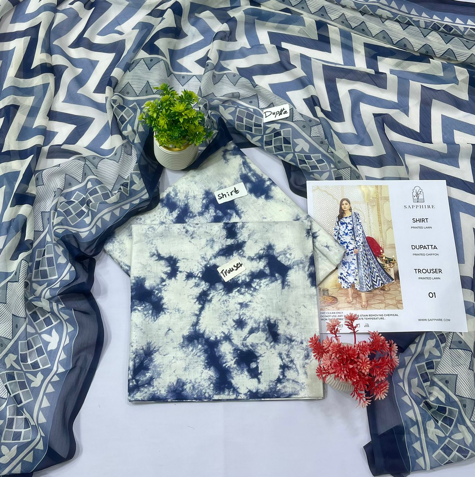 MARIA.B. 3PC LAWN 5 Suits A