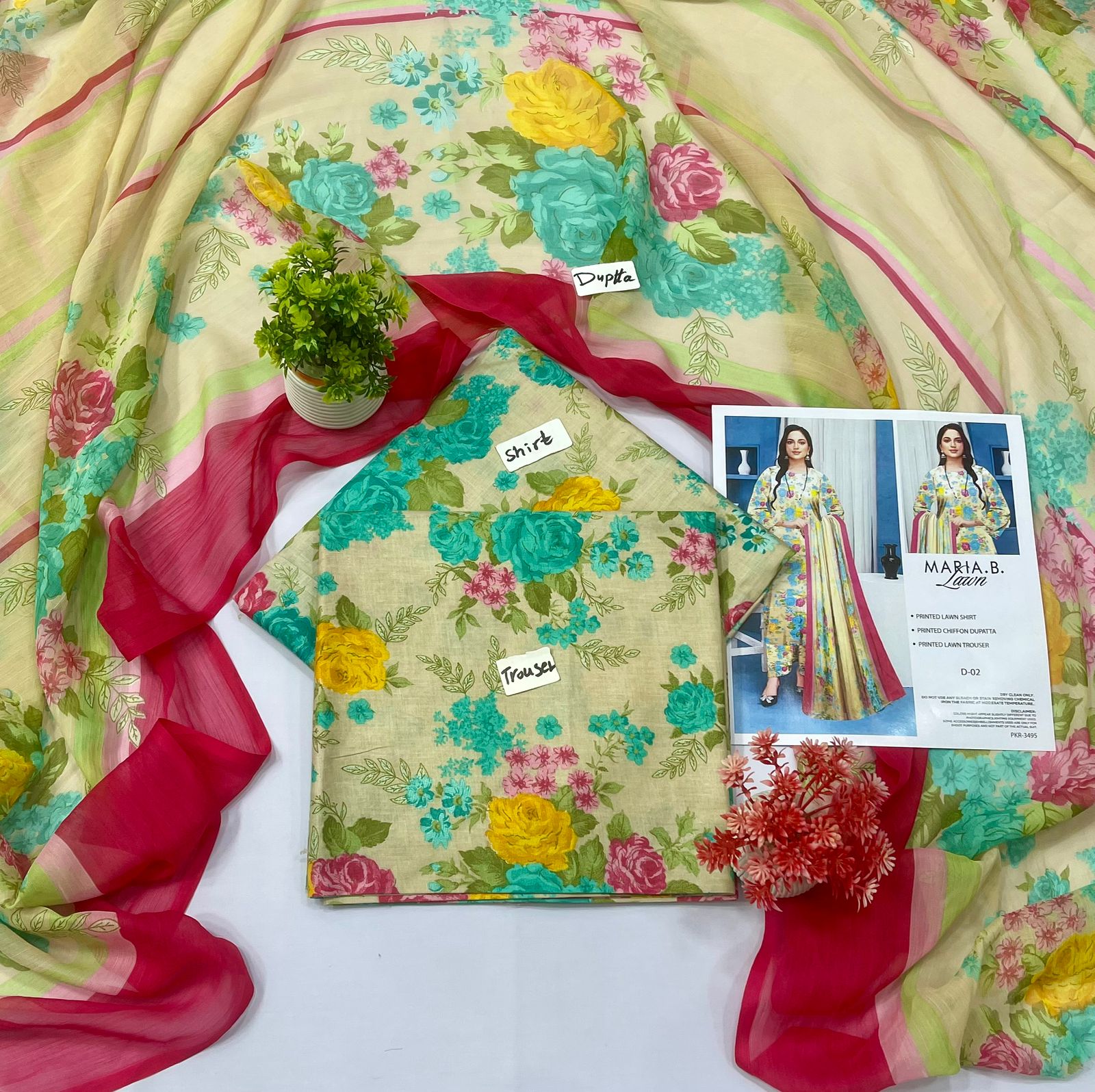 MARIA.B. 3PC LAWN 5 Suits B