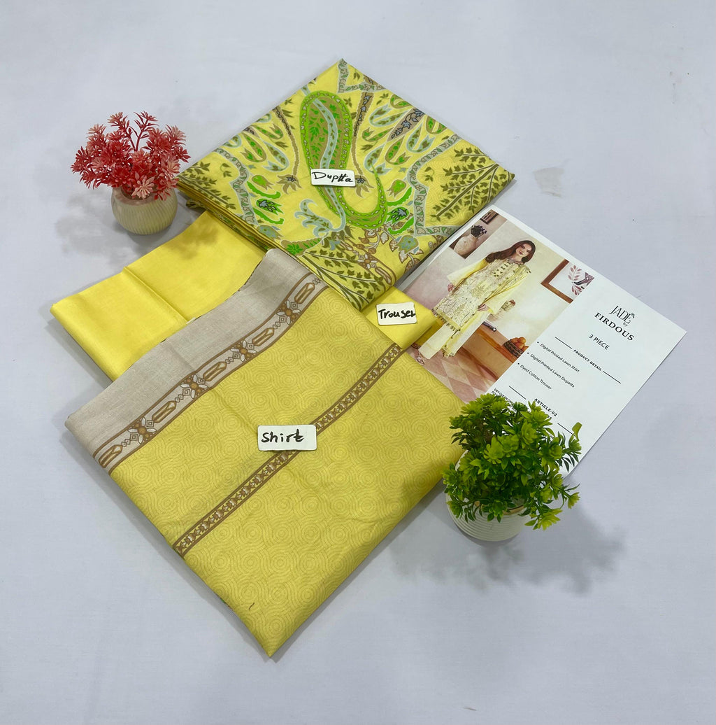 JADE BY FIRDOUS 3 PC LAWN 10 SUITS