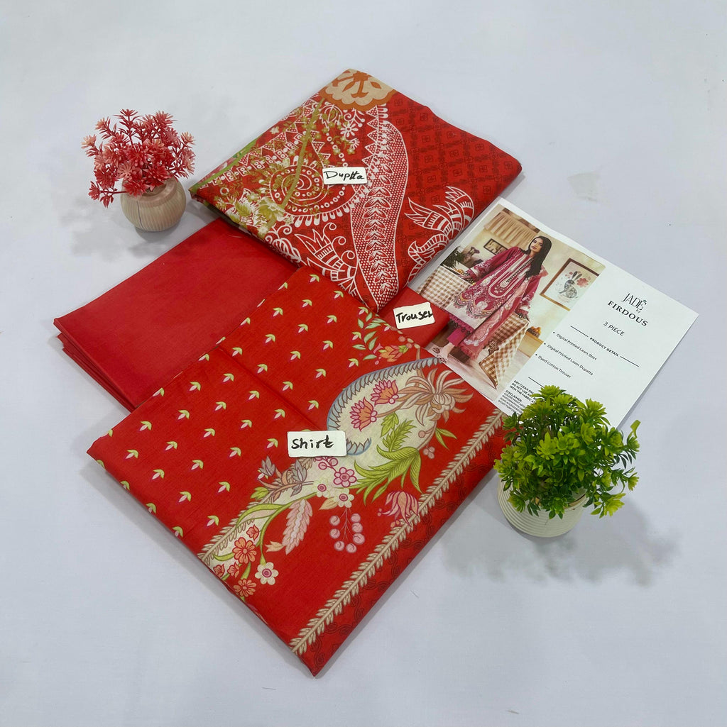 JADE BY FIRDOUS 3 PC LAWN 5 SUITS B