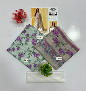 Gull Jee Mid Summer Cotton 3 Piece – Unstitched All Over Print 5 Suits A