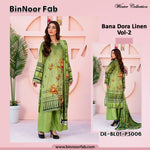 Bin Noor 3 Pc Linen Bana Dora Digital Print 10 Suits