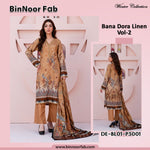 Bin Noor 3 Pc Linen Bana Dora Digital Print 10 Suits