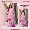 Bin Noor 3 Pc Linen Bana Dora Digital Print 5 Suits A
