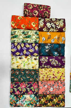 Kayseria 2Pc All Over Bana Dora Print Linen 4 Suits