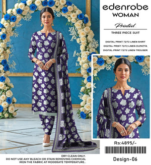 EDENROBE DIGITAL PRINT 72/72 LINEN 11 SUITS