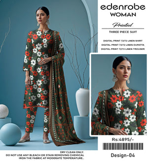 EDENROBE DIGITAL PRINT 72/72 LINEN 11 SUITS