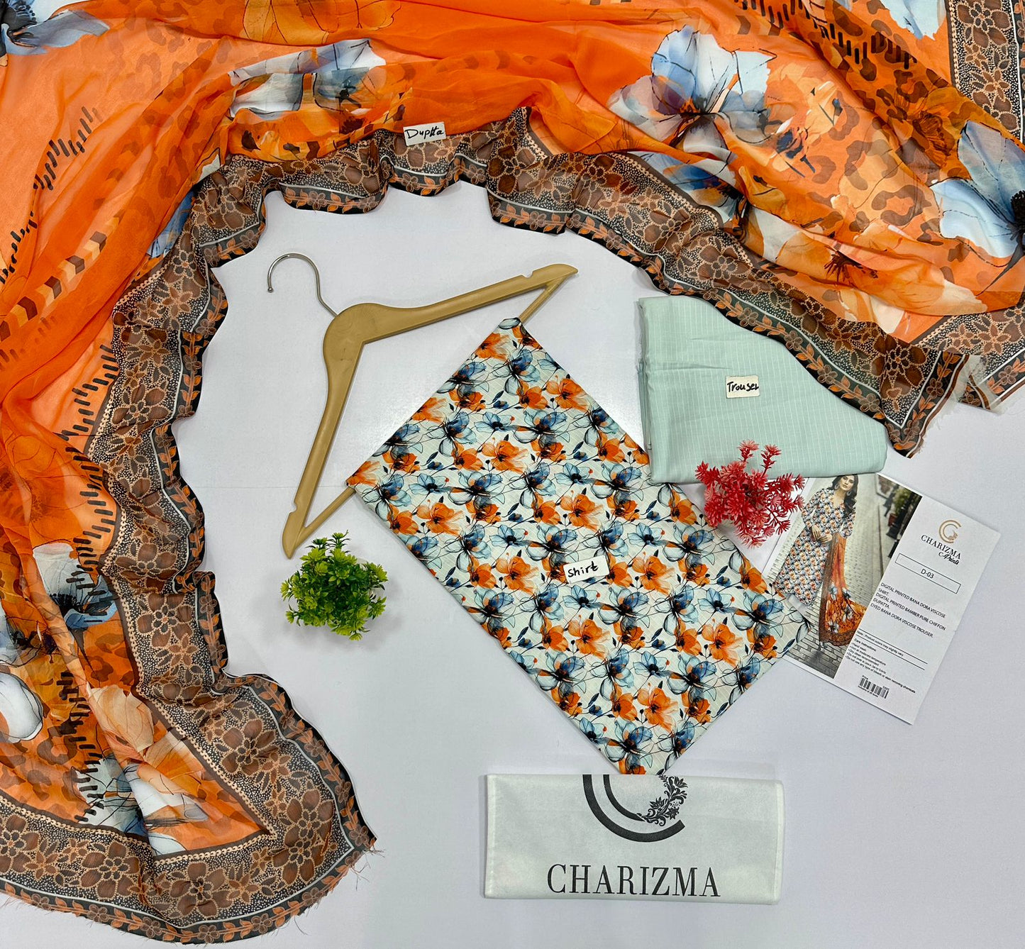 Charizma  C Print Bana Dora 3Pc Viscose (10 Suits)